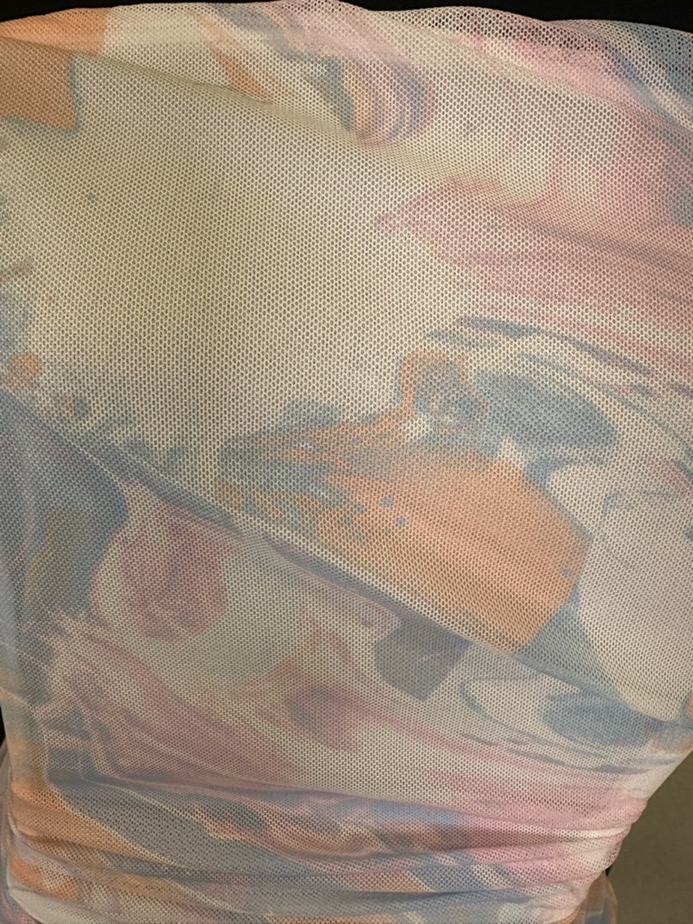 #185- NEW 19 Cooper Pastel Marble Print Strapless Ruched Tube Top - Picture 3 of 9